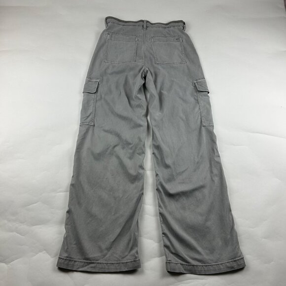 American Eagle Light Gray Drapey Stretch Cargo Pant 4R - Picture 6 of 6